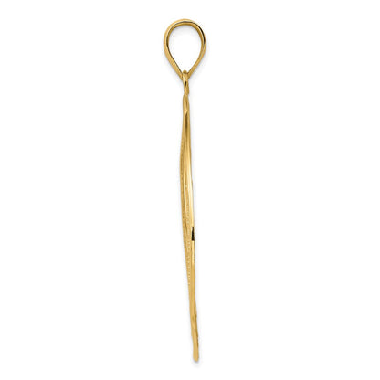 14K Gelbgold Kreis-Wirbel-Anhänger