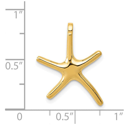14K Gelbgold Seestern Kette Anhänger