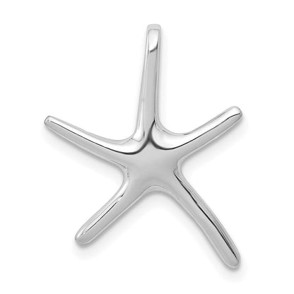 14K Weißgold Seestern Kette Anhänger