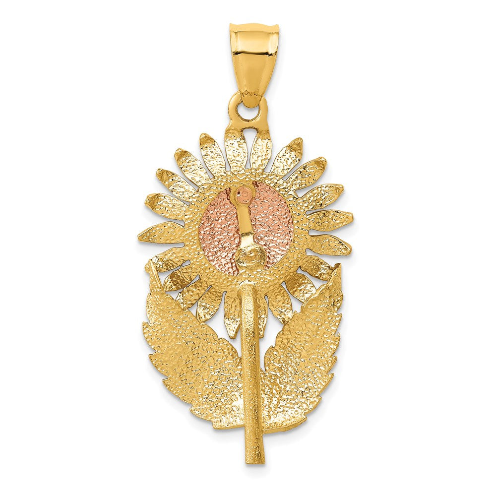 Anhänger „Sonnenblume“ aus 14K Bicolor-Gold