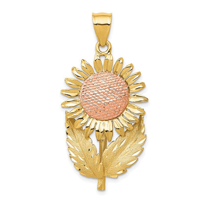 Anhänger „Sonnenblume“ aus 14K Bicolor-Gold