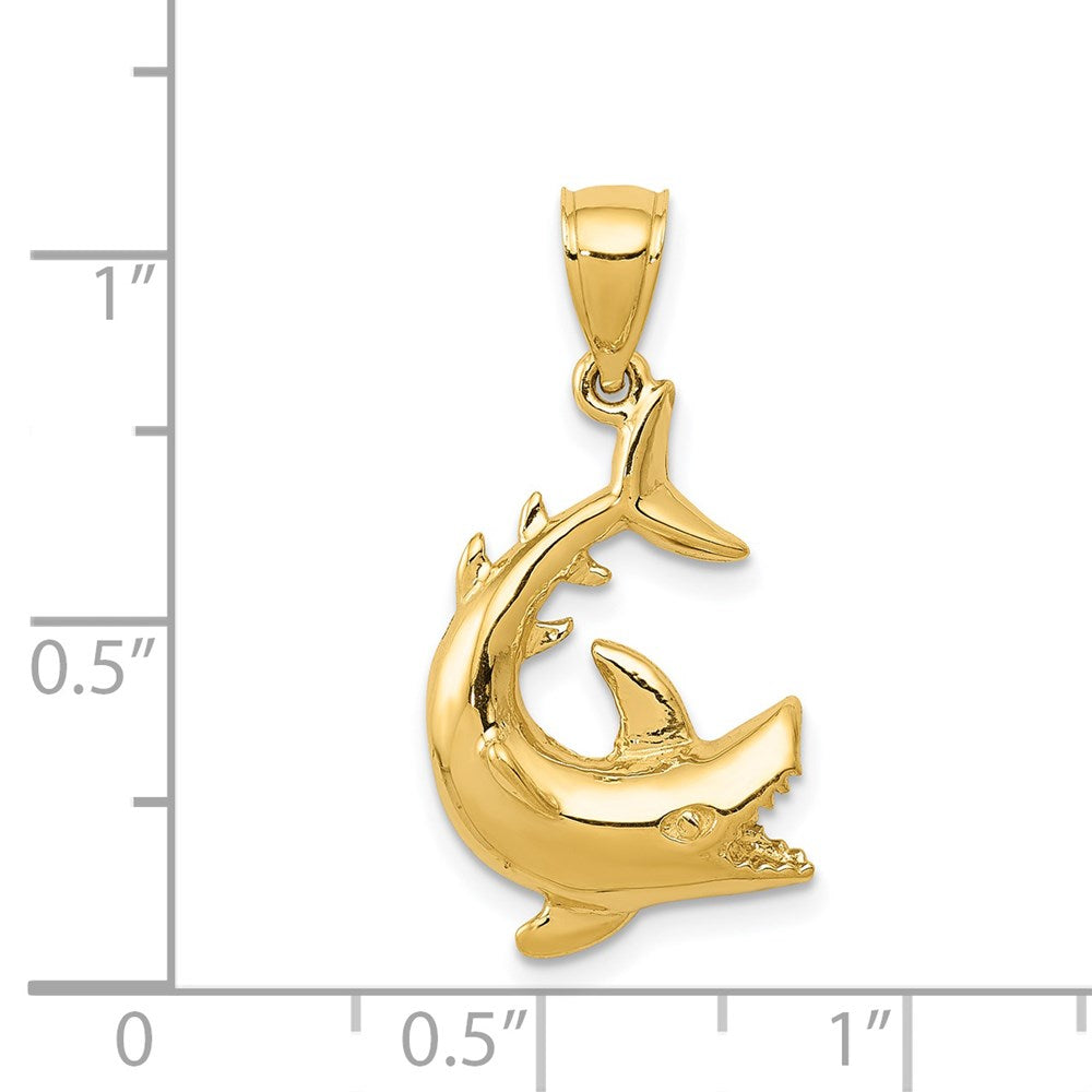 14K Gelbgold Hai-Anhänger