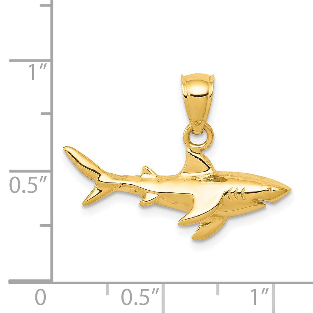 14K Gelbgold Hai-Anhänger
