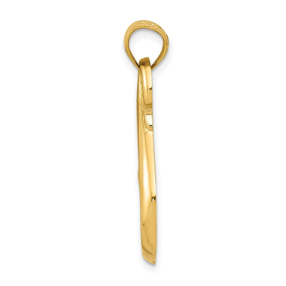14K Gelbgold Wal-Flossen-Anhänger
