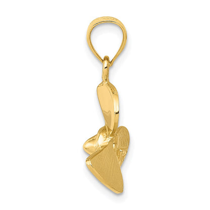 14K Gelbgold Propeller-Anhänger