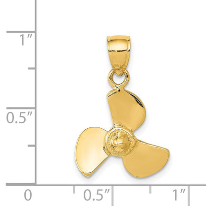 14K Gelbgold Propeller-Anhänger