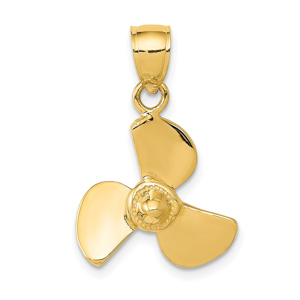14K Gelbgold Propeller-Anhänger