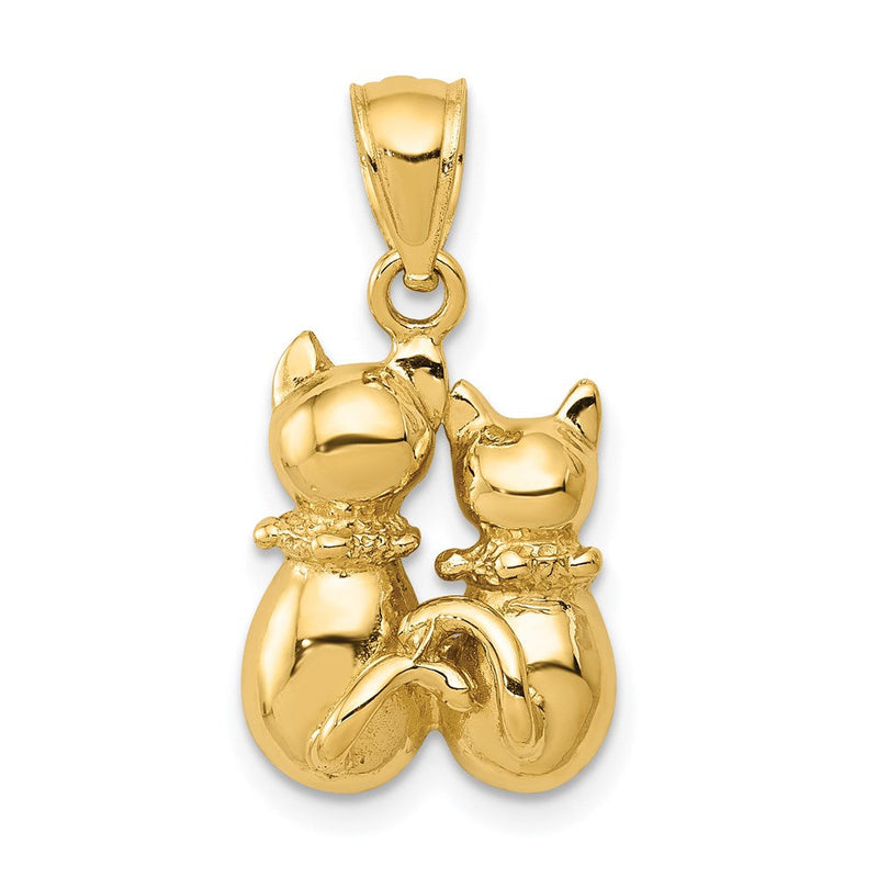 14K Gelbgold Katzen-Anhänger
