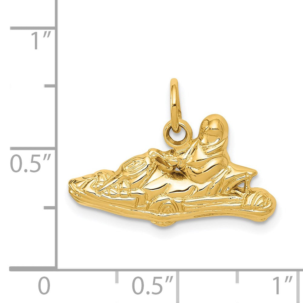 14K Gelbgold Go-Kart-Charm