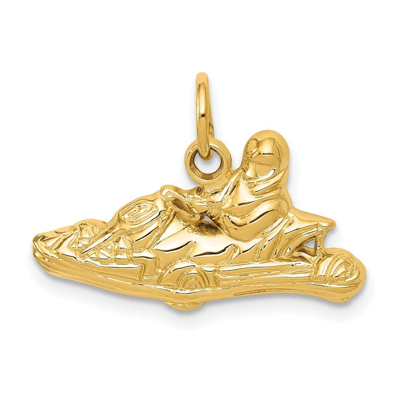 14K Gelbgold Go-Kart-Charm