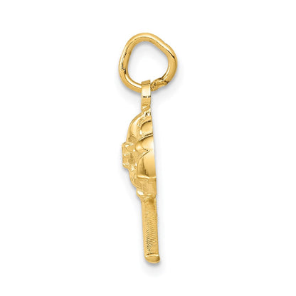 14K Gelbgold Feuer Department Charm