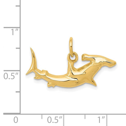 14K Gelbgold Hammerhead Shark Charm