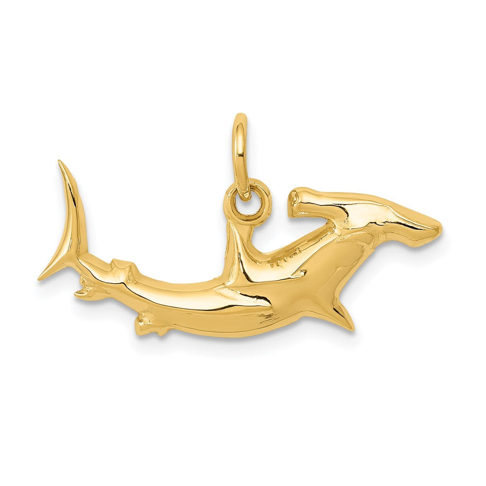14K Gelbgold Hammerhead Shark Charm