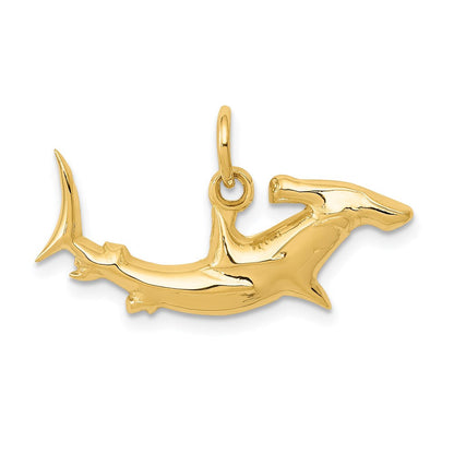 14K Gelbgold Hammerhead Shark Charm