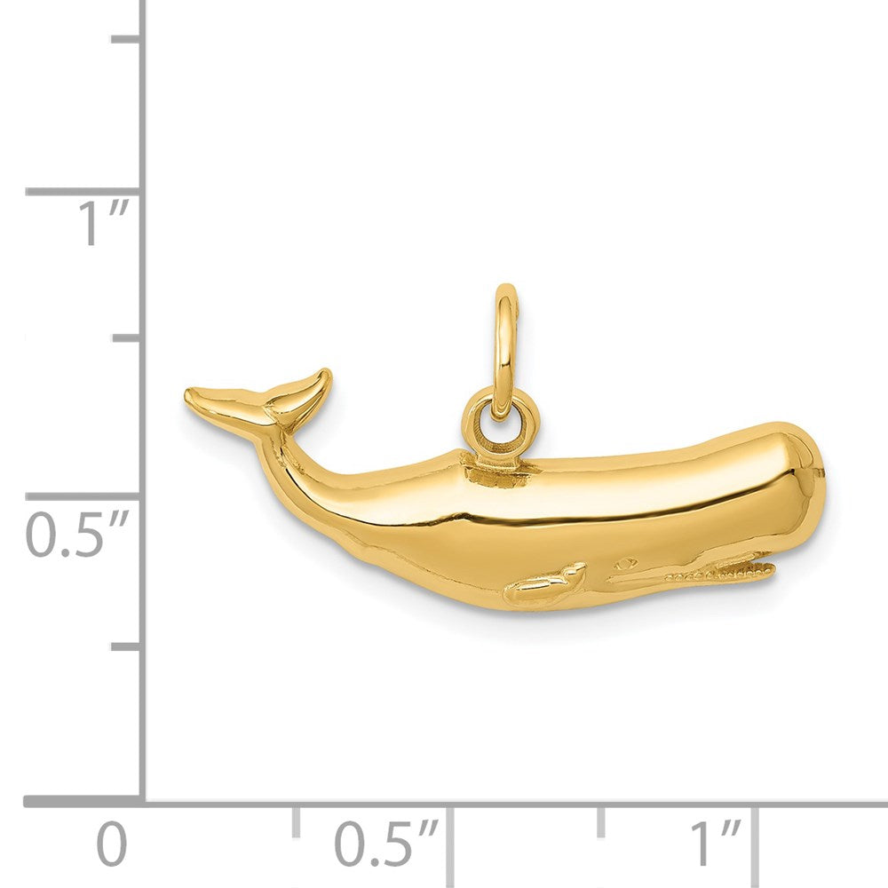 14K Gelbgold Sperm Wal Charm