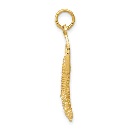 14K Gelbgold Weißkopfseeadler-Charm