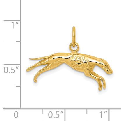 14K Gelbgold Greyhound Charm