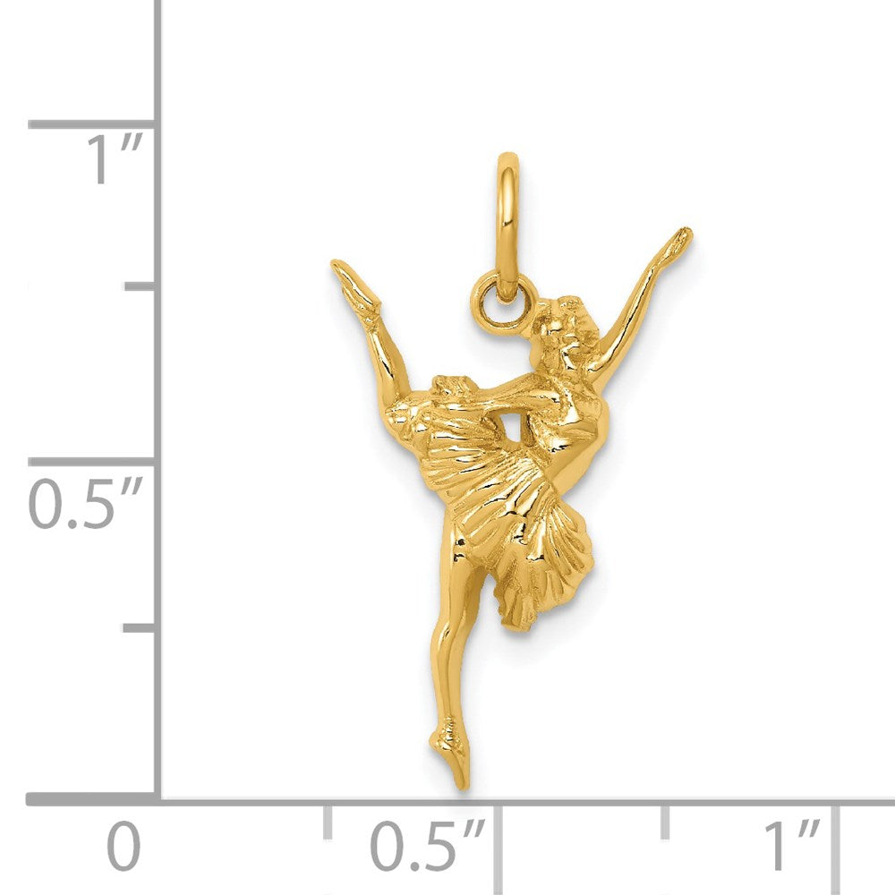 14K Gelbgold Ballerina Charm