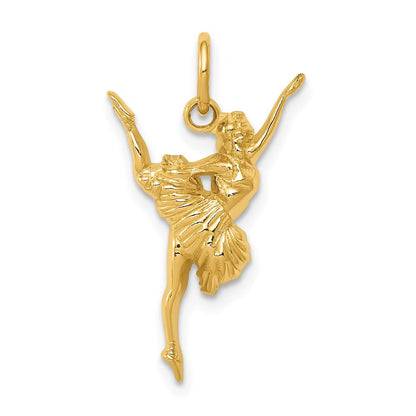 14K Gelbgold Ballerina Charm
