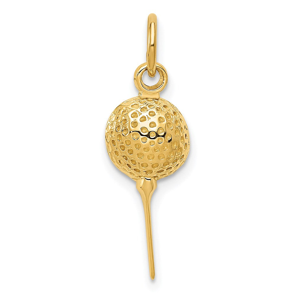 14K Gelbgold Golf Kugel Charm