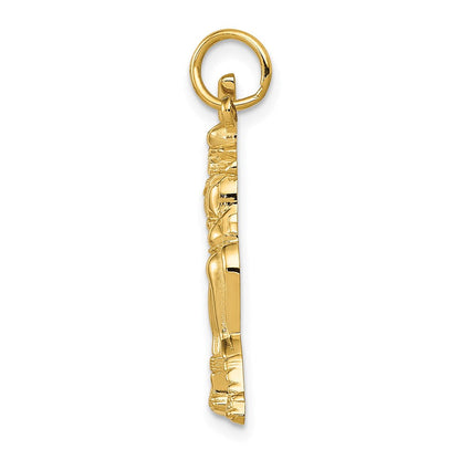 14K Gelbgold Female Baseball Batter Charm