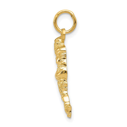 14K Gelbgold Football Player Charm