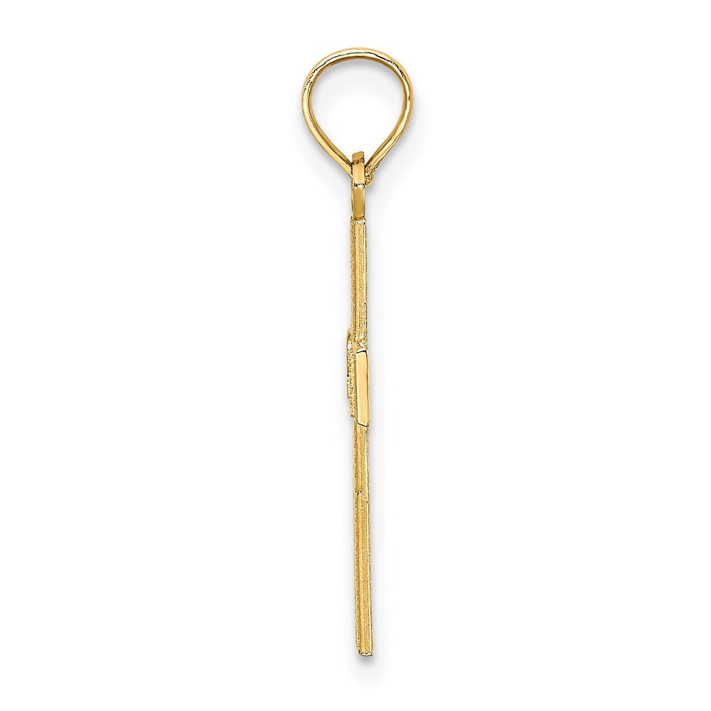 14K Gelbgold Rn Kreuz Charm