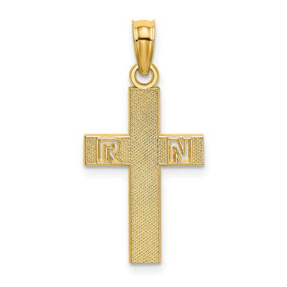 14K Gelbgold Rn Kreuz Charm