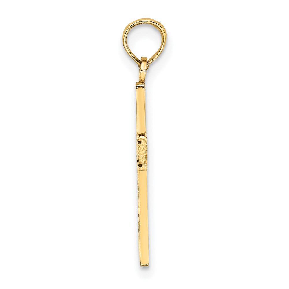 14K Gelbgold Krankenschwester Kreuz Charm