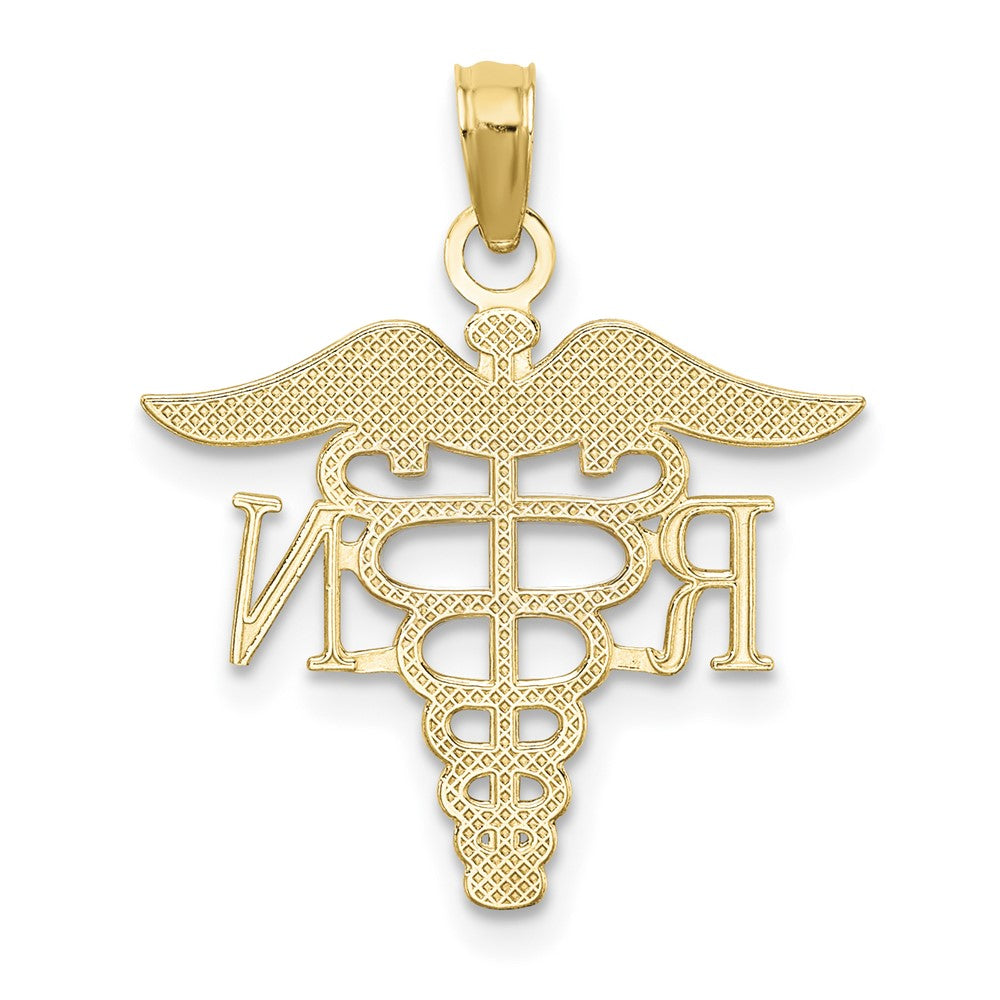 14K Gelbgold Rn Caduceus Charm