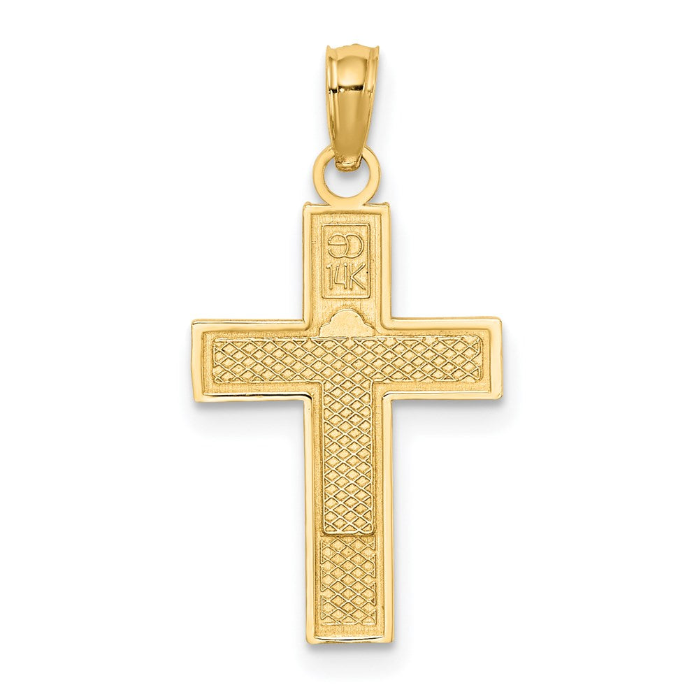 14K Gelbgold Rn Caduceus Kreuz Charm