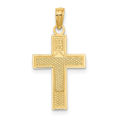 14K Gelbgold Rn Caduceus Kreuz Charm