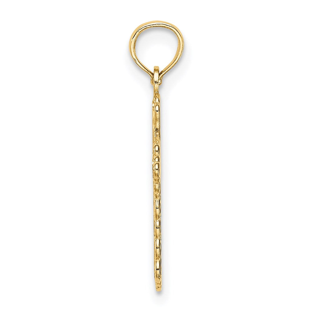 14K Gelbgold Knospend Kreuz Charm