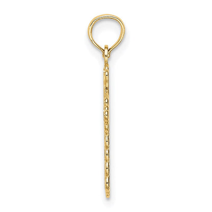 14K Gelbgold Knospend Kreuz Charm