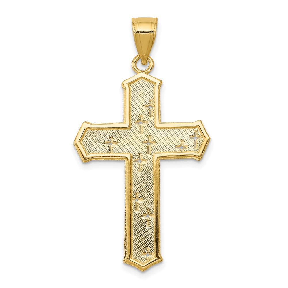 14K Gelbgold Passion-Kreuz-Anhänger