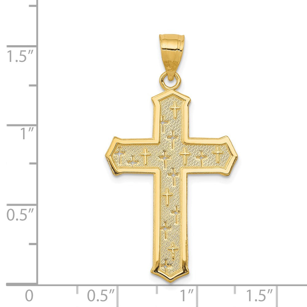 14K Gelbgold Passion-Kreuz-Anhänger