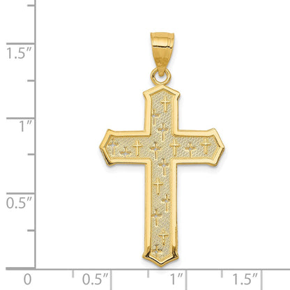 14K Gelbgold Passion-Kreuz-Anhänger