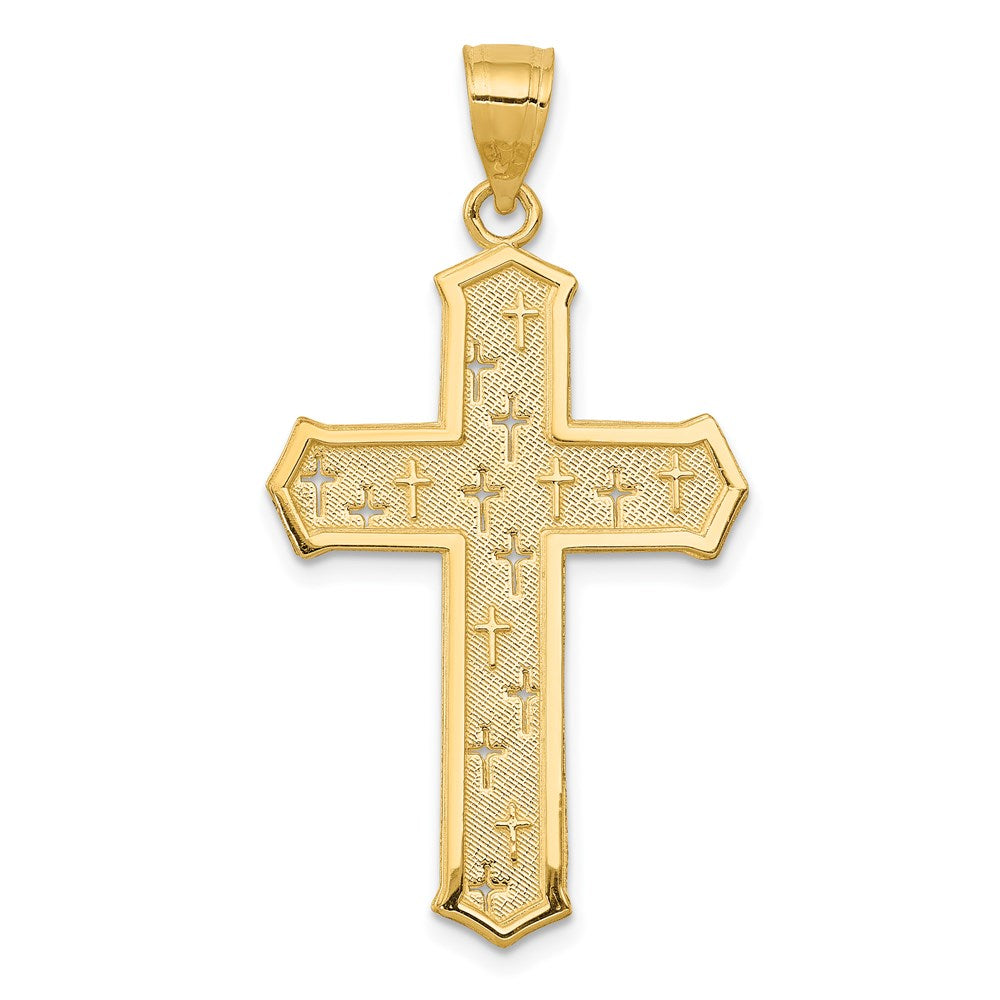 14K Gelbgold Passion-Kreuz-Anhänger