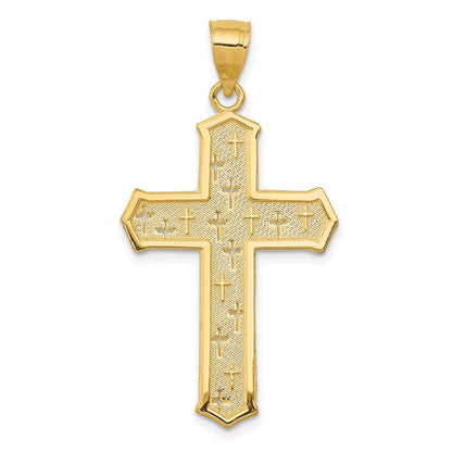 14K Gelbgold Passion-Kreuz-Anhänger