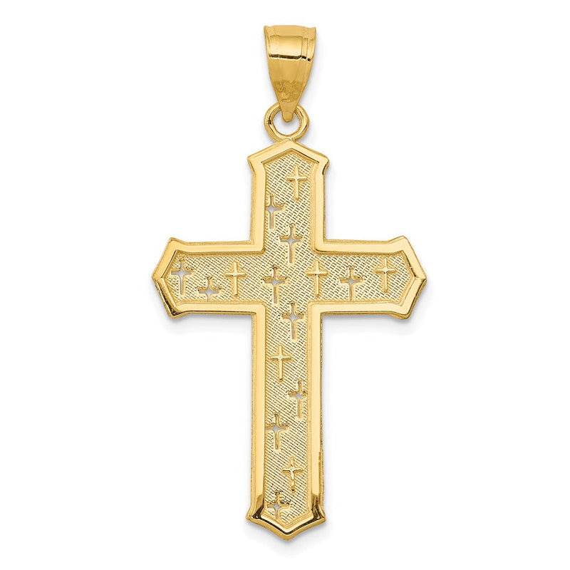 14K Gelbgold Passion-Kreuz-Anhänger