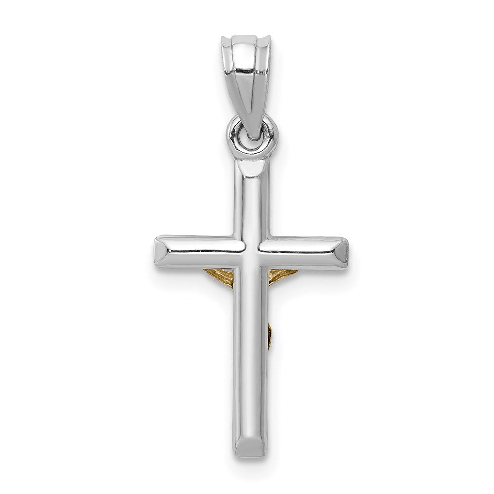 14K Bicolor Hohl Kruzifix Charm