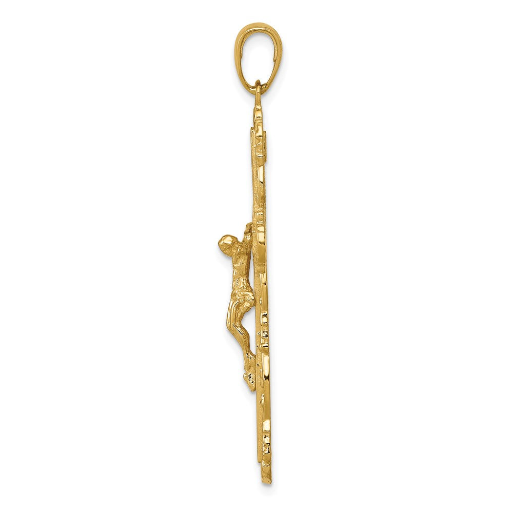 14K Gelbgold Kruzifix-Anhänger