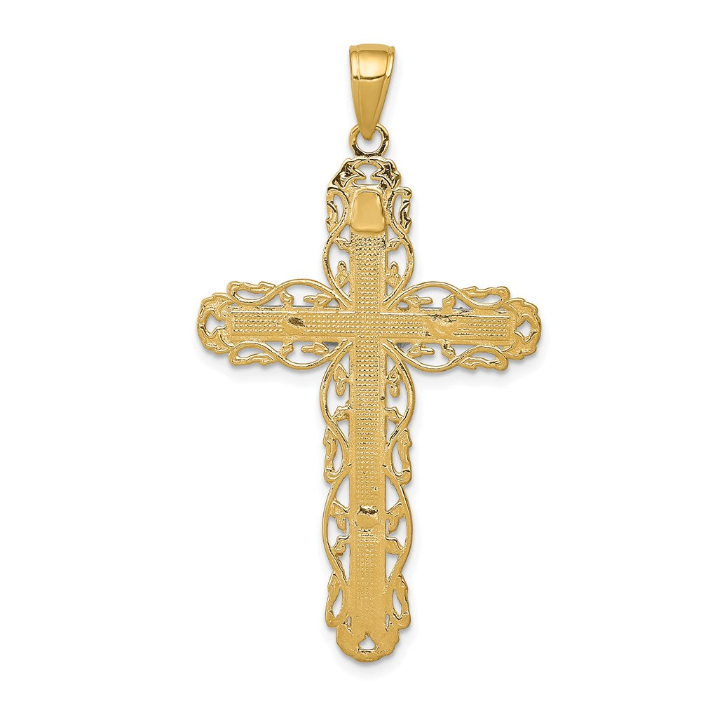 14K Gelbgold Kruzifix-Anhänger