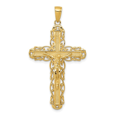 14K Gelbgold Kruzifix-Anhänger