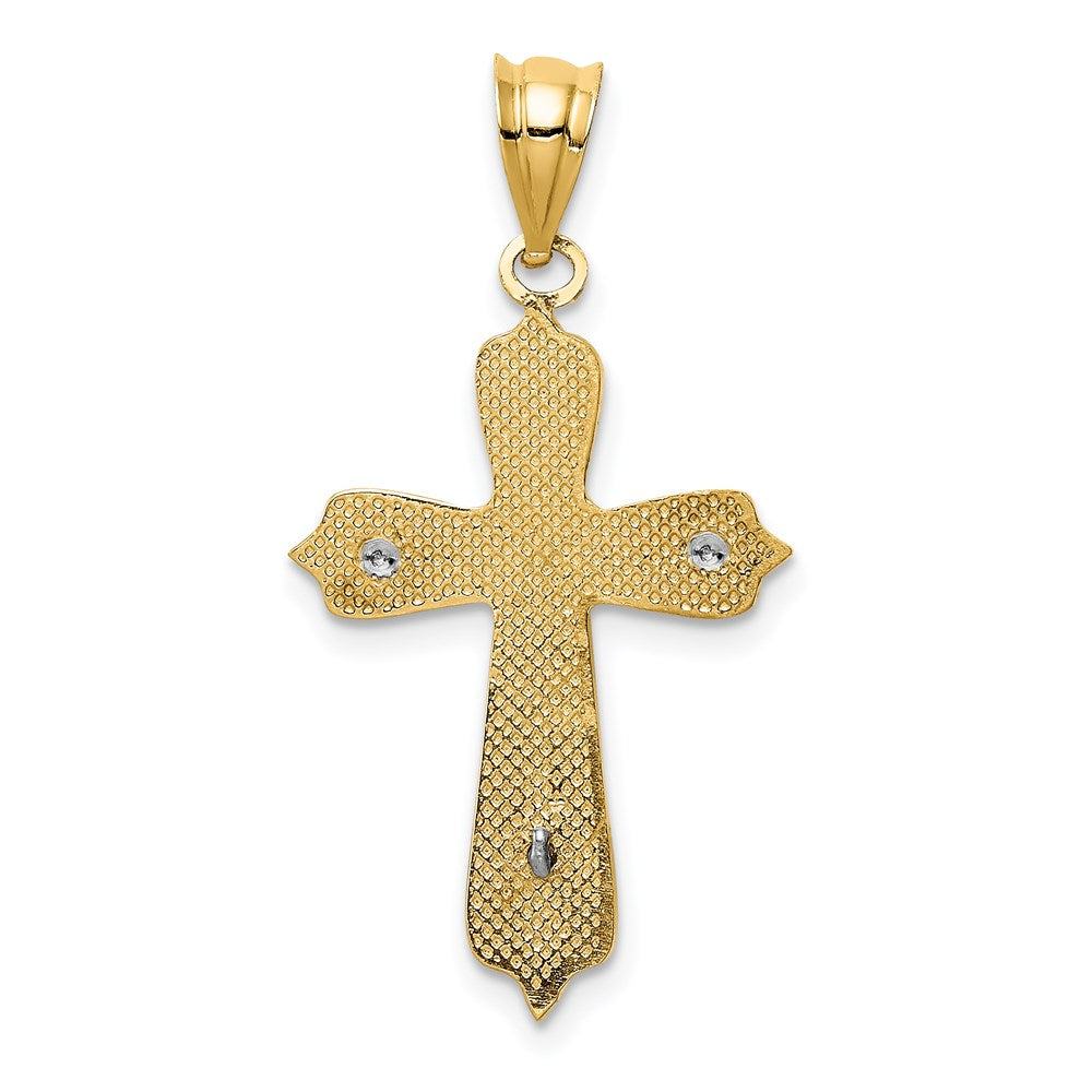 14K Bicolor Gold Kruzifix-Anhänger