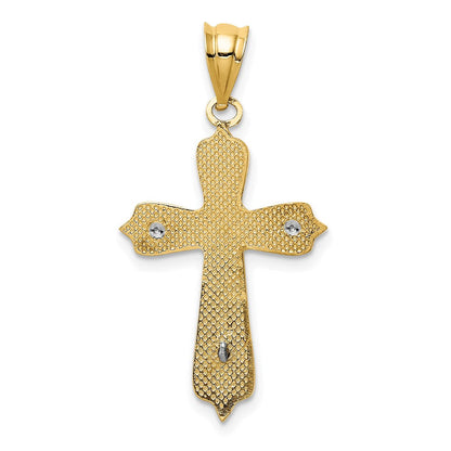 14K Bicolor Gold Kruzifix-Anhänger