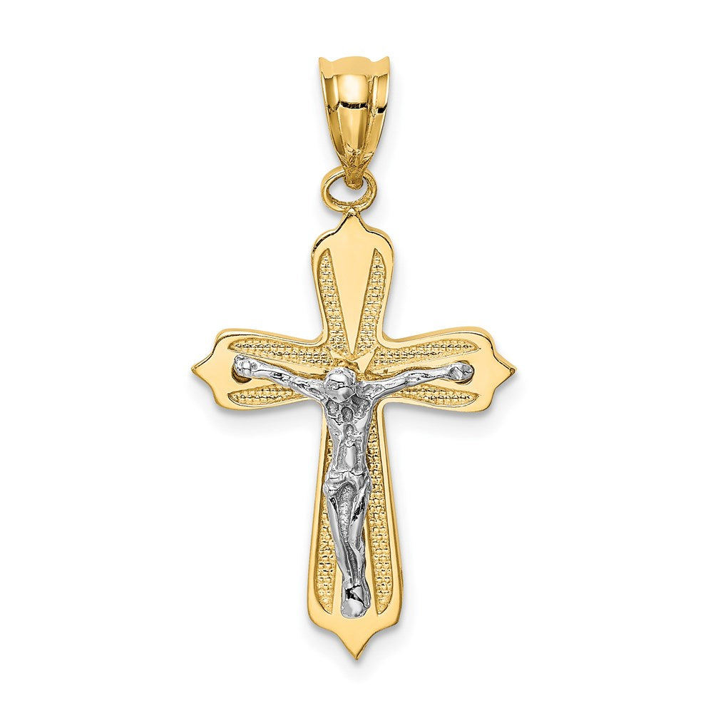 14K Bicolor Gold Kruzifix-Anhänger
