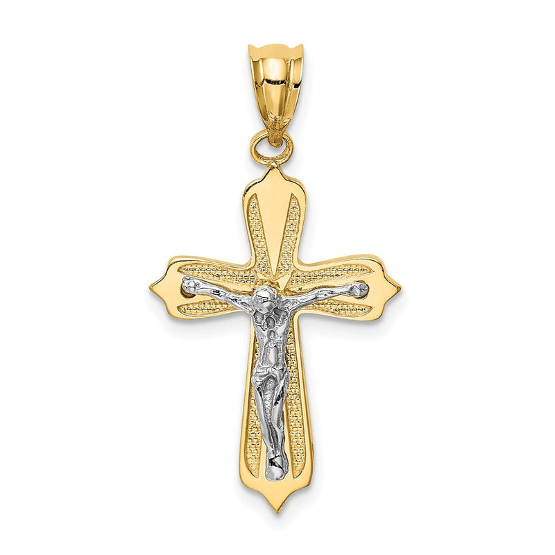 14K Bicolor Gold Kruzifix-Anhänger