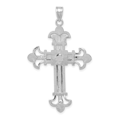 14K Weißgold Inri-Kruzifix-Anhänger