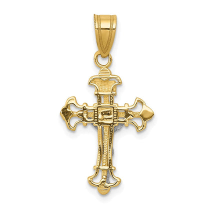14K Bicolor Inri Kruzifix Charm